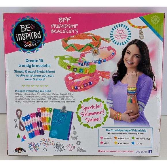 Cra-Z-Art Be Inspired BFF Friendship Bracelets Making Kit DIY Bestie Craft Set - Picture 2 of 4
